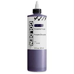 Golden High Flow Acrylics - Dioxazine Purple, 16 oz bottle