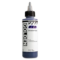 Golden High Flow Acrylics - Transparent Dioxazine Purple, 4 oz bottle