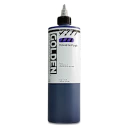 Golden High Flow Acrylics - Transparent Dioxazine Purple, 16 oz bottle