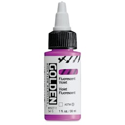 Golden High Flow Acrylics - Fluorescent Violet, 1 oz bottle