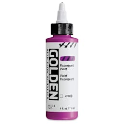 Golden High Flow Acrylics - Fluorescent Violet, 4 oz bottle