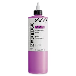 Golden High Flow Acrylics - Fluorescent Violet, 16 oz bottle