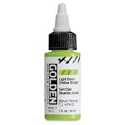Golden High Flow Acrylics - Light Green (Yellow Shade), 1 oz bottle