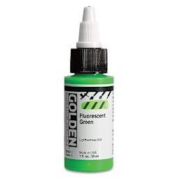 Golden High Flow Acrylics - Fluorescent Green, 1 oz bottle