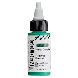 Golden High Flow Acrylics - Viridian Green Hue, 1 oz bottle