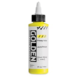 Golden High Flow Acrylics - Primary Yellow, 4 oz bottle