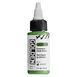 Golden High Flow Acrylics - Chromium Oxide Green, 1 oz bottle