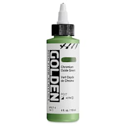 Golden High Flow Acrylics - Chromium Oxide Green, 4 oz bottle