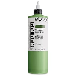 Golden High Flow Acrylics - Chromium Oxide Green, 16 oz bottle