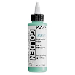 Golden High Flow Acrylics - Light Phthalo Green, 4 oz bottle