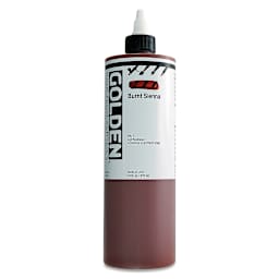 Golden High Flow Acrylics - Burnt Sienna, 16 oz bottle