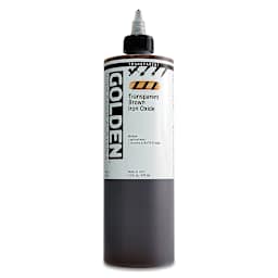 Golden High Flow Acrylics - Transparent Brown Iron Oxide, 16 oz bottle