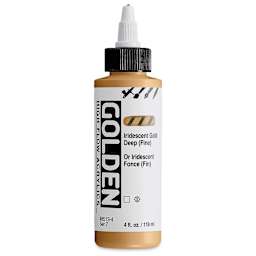 Golden High Flow Acrylics - Iridescent Gold Deep (Fine), 4 oz bottle