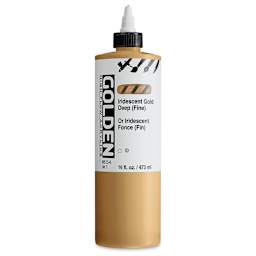 Golden High Flow Acrylics - Iridescent Gold Deep (Fine), 16 oz bottle