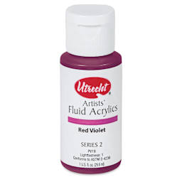 Utrecht Fluid Acrylics - Red Violet, 1 oz bottle