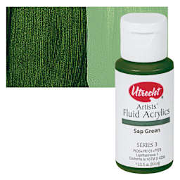 Utrecht Artists' Fluid Acrylic Paint - Sap Green  swatch