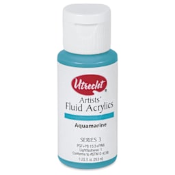 Utrecht Fluid Acrylics - Aquamarine, 1 oz bottle