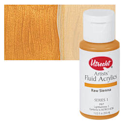 Utrecht Artists' Fluid Acrylic Paint - Raw Sienna swatch
