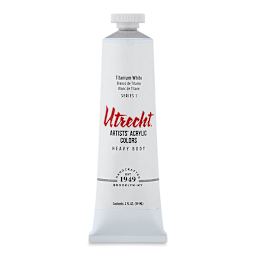 Utrecht Artists' Acrylic Paint - Titanium White, 2 oz tube