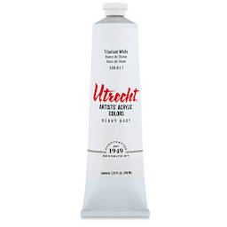 Utrecht Artists' Acrylic Paint - Titanium White, 5 oz tube
