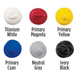 Utrecht Artists' Acrylic Paints - Color Theory, Set of 6, swatches