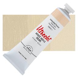 Utrecht Artists' Acrylic Paint - Unbleached Titanium, 2 oz tube and swatch