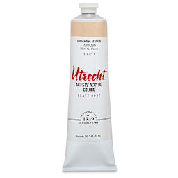 Utrecht Artists' Acrylic Paint - Unbleached Titanium, 5 oz tube