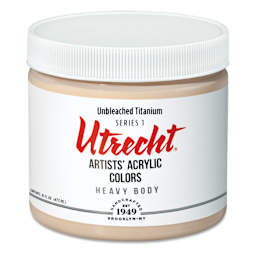 Utrecht Artists' Acrylic Paint - Unbleached Titanium, Pint