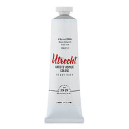 Utrecht Artists' Acrylic Paint - Iridescent White, 2 oz tube