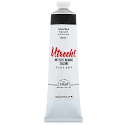 Utrecht Artists' Acrylic Paint - Carbon Black, 5 oz Tube