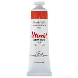 Utrecht Artists' Acrylic Paint - Cadmium Red Light, 2 oz tube