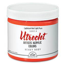 Utrecht Artists' Acrylic Paint - Cadmium Red Light, Pint