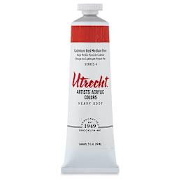 Utrecht Artists' Acrylic Paint - Cadmium Red Medium, 2 oz tube