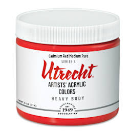 Utrecht Artists' Acrylic Paint - Cadmium Red Medium, Pint