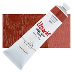 Utrecht Artists' Acrylic Paint - Venetian Red, 5 oz tube and swatch