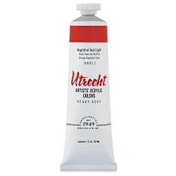 Utrecht Artists' Acrylic Paint - Naphthol Red Light, 2 oz tube