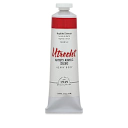 Utrecht Artists' Acrylic Paint - Naphthol Crimson, 2 oz tube