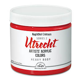 Utrecht Artists' Acrylic Paint - Naphthol Crimson, Pint
