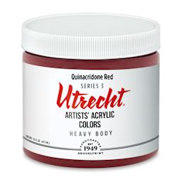 Utrecht Artists' Acrylic Paint - Quinacridone Red, Pint
