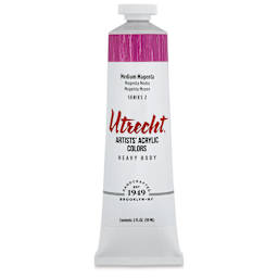 Utrecht Artists' Acrylic Paint - Medium Magenta, 2 oz tube
