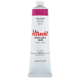 Utrecht Artists' Acrylic Paint - Medium Magenta, 5 oz Tube