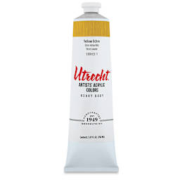 Utrecht Artists' Acrylic Paint - Yellow Ochre, 5 oz tube