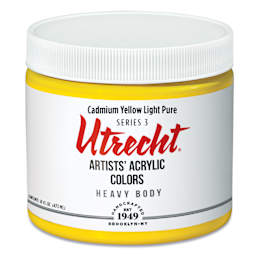 Utrecht Artists' Acrylic Paint - Cadmium Yellow Light, Pint
