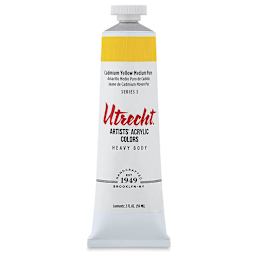 Utrecht Artists' Acrylic Paint - Cadmium Yellow Medium, 2 oz tube