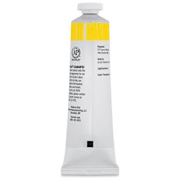 Utrecht Artists' Acrylic Paint - Primary Yellow, 2 oz tube (back of tube)