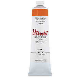 Utrecht Artists' Acrylic Paint - Cadmium Orange, 5 oz tube