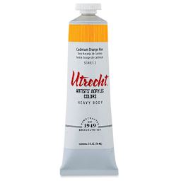 Utrecht Artists' Acrylic Paint - Cadmium Orange Hue, 2 oz tube