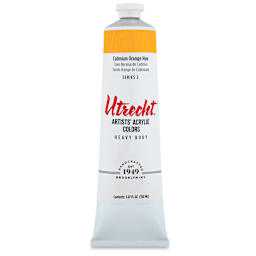 Utrecht Artists' Acrylic Paint - Cadmium Orange Hue, 5 oz tube