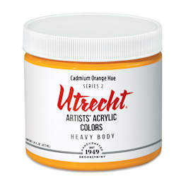 Utrecht Artists' Acrylic Paint - Cadmium Orange Hue, Pint