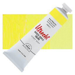 Utrecht Artists' Acrylic Paint - Hansa Yellow Pale, 2 oz tube and swatch